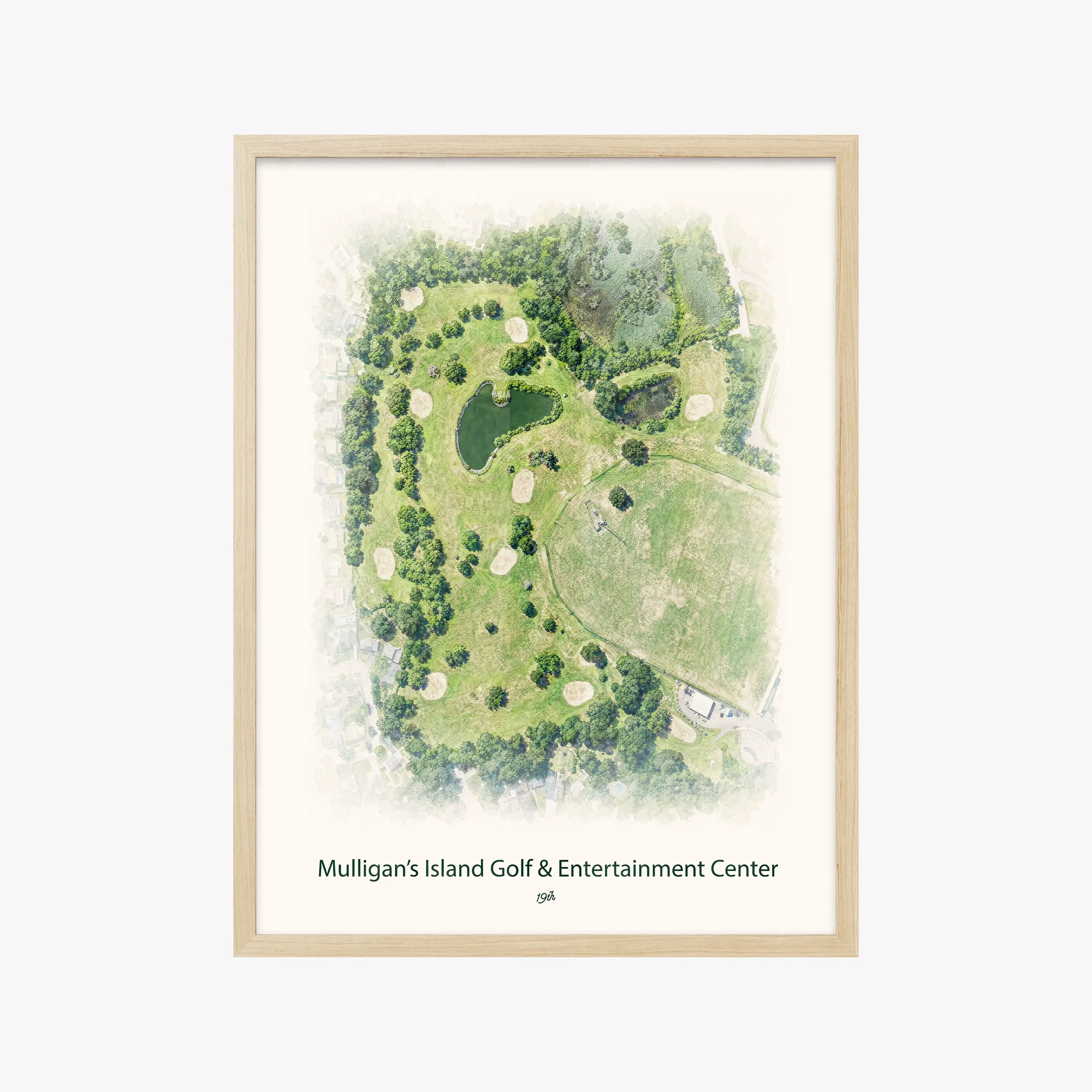 Mulligan's Island Golf & Entertainment Center wood frame