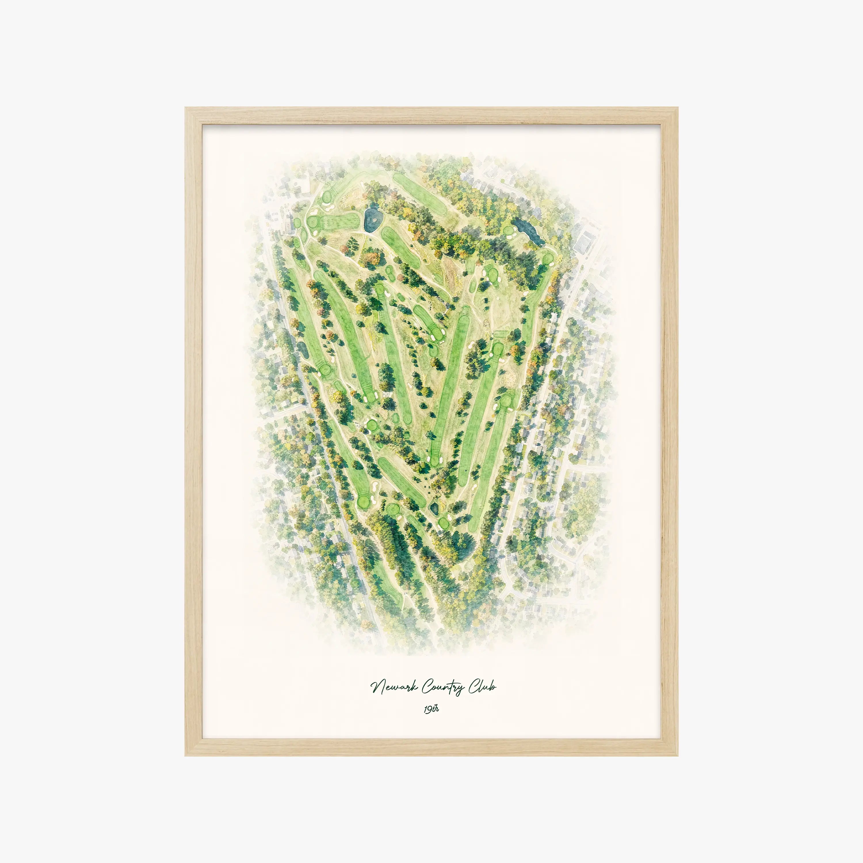 Newark Country Club wood frame