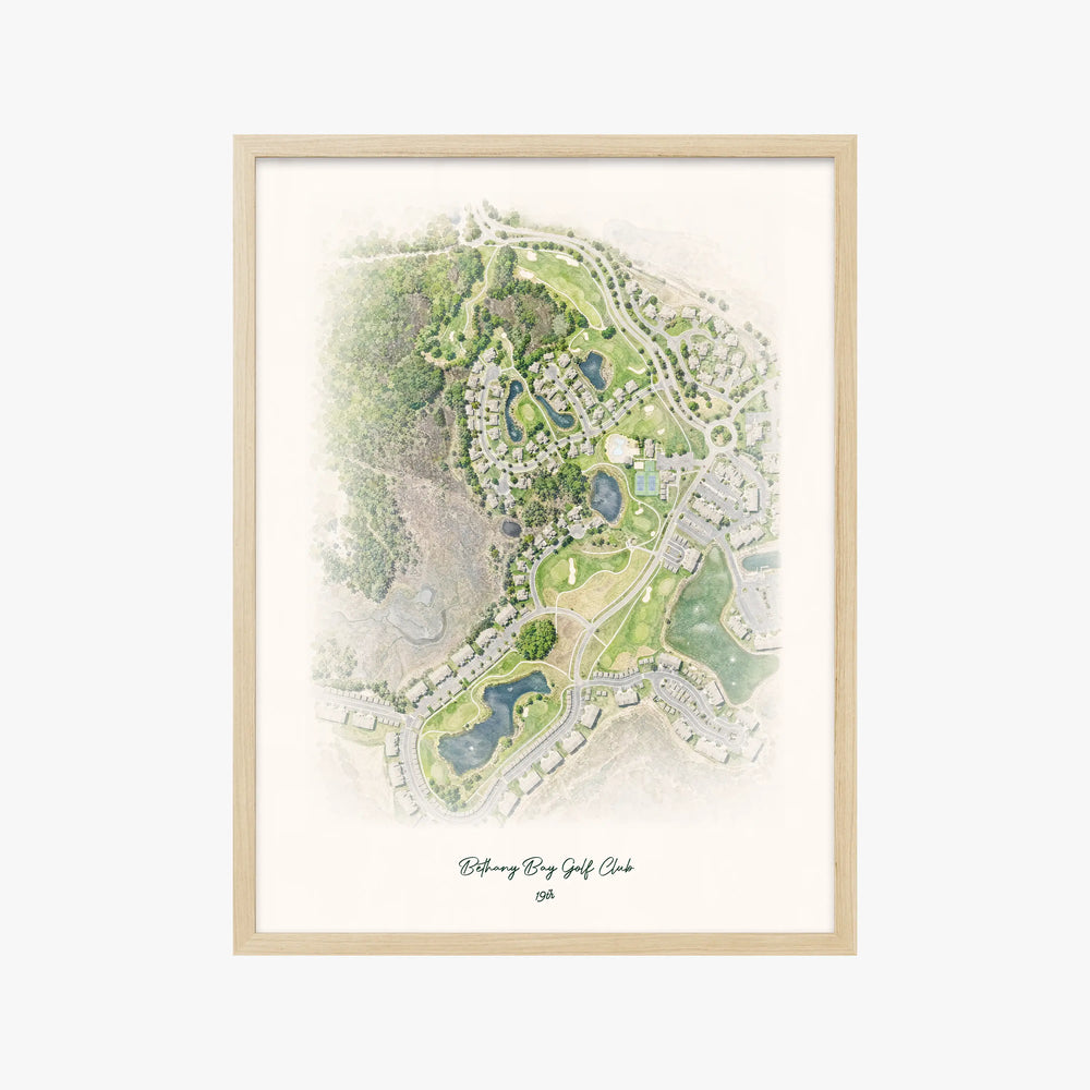 Bethany Bay Golf Club wood frame
