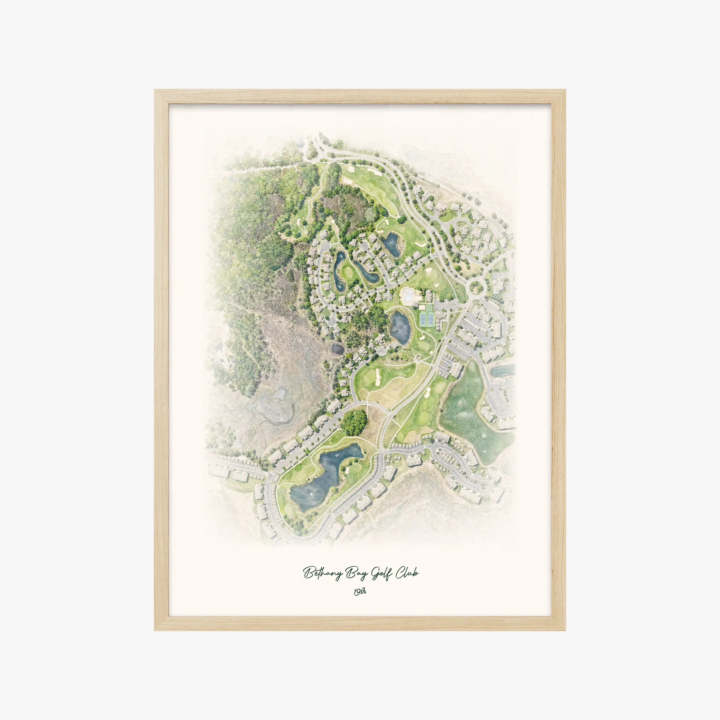 Bethany Bay Golf Club wood frame