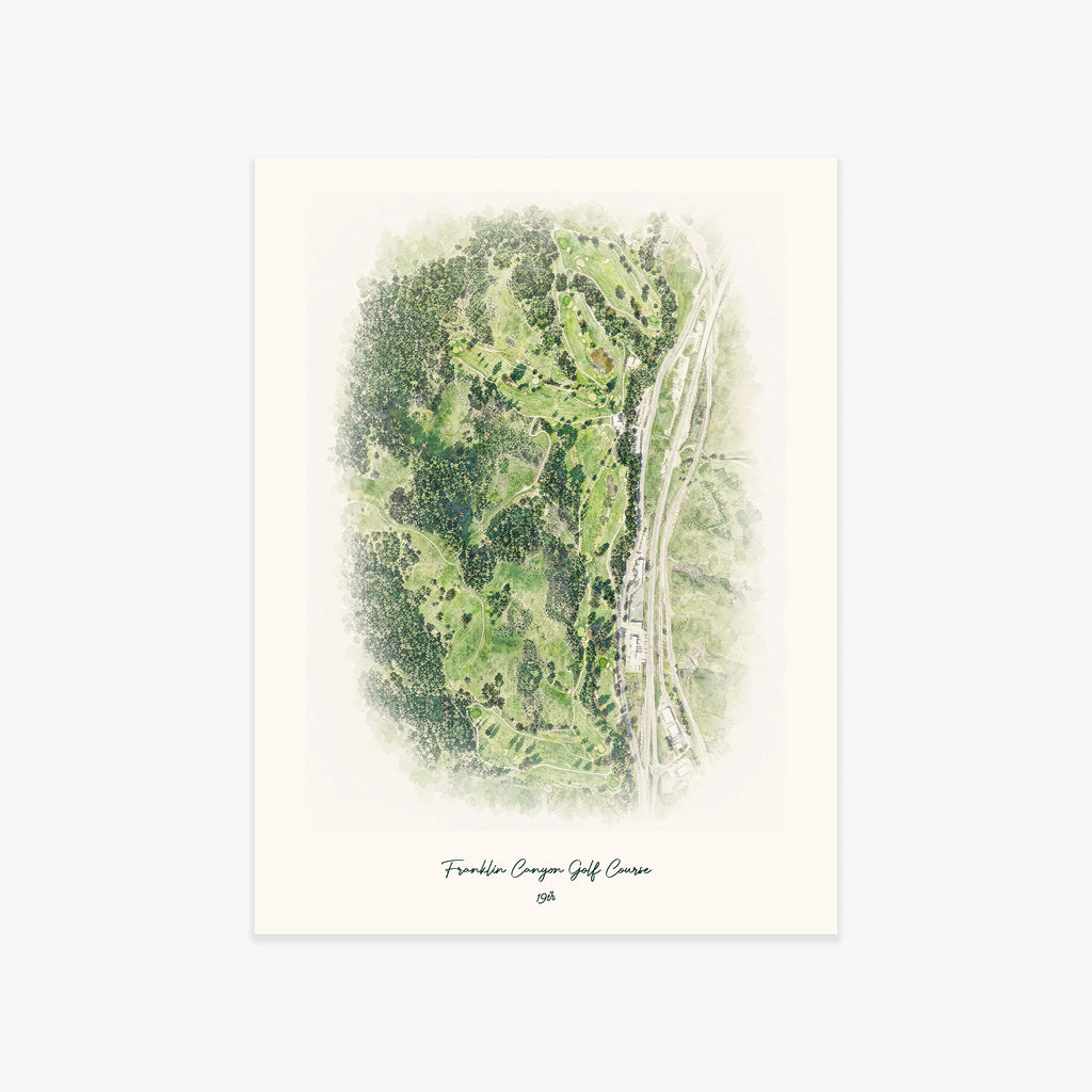 Franklin Canyon Golf Course printed artwork
