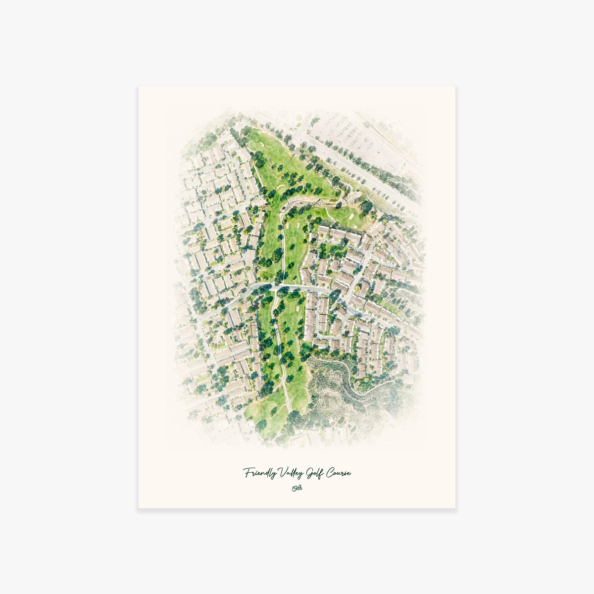 Friendly Valley Golf Course printed artwork