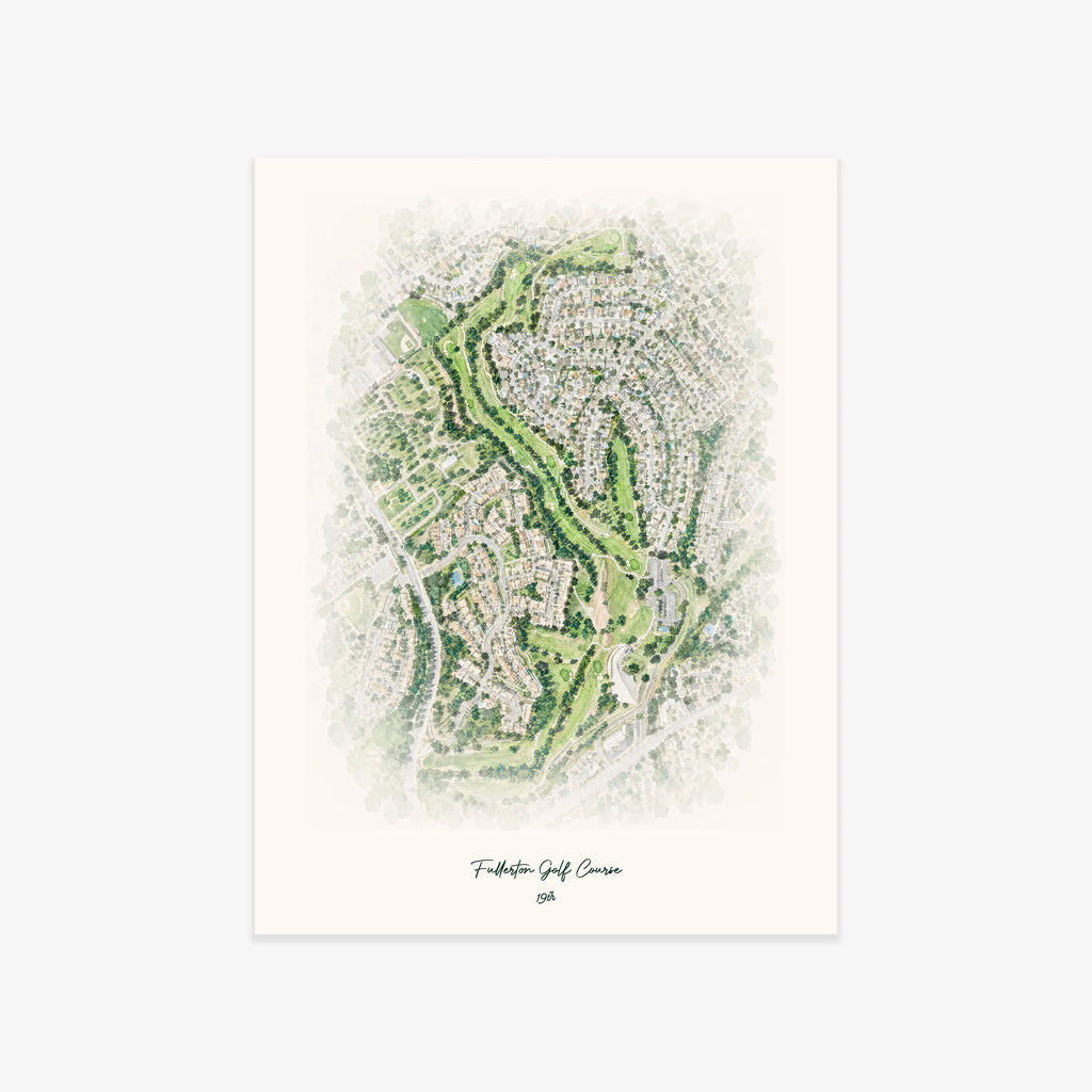 Fullerton Golf Course printed artwork