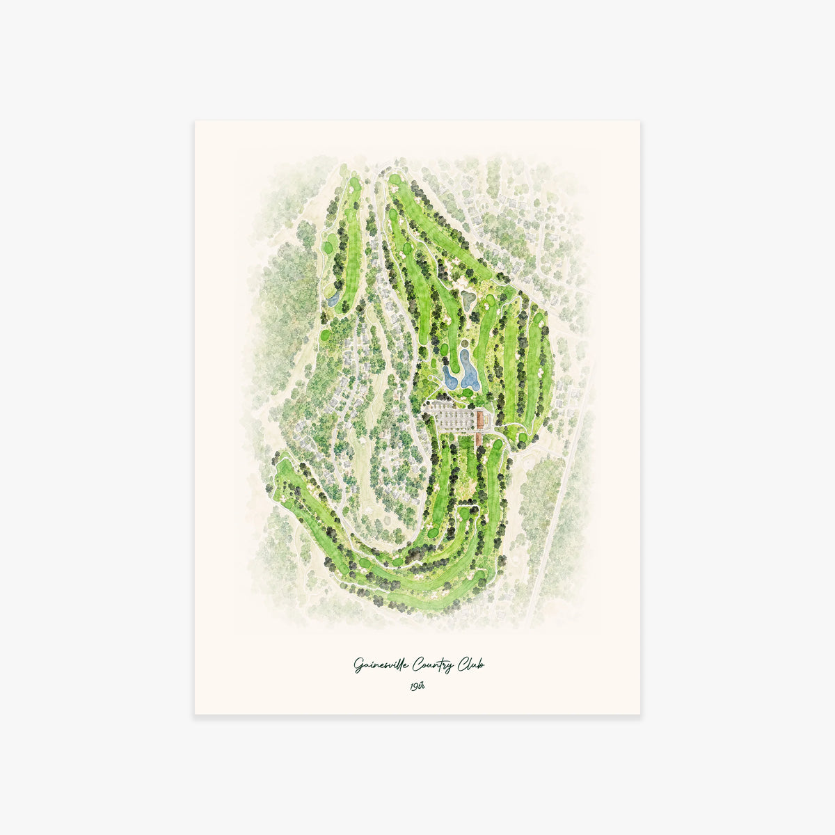 Gainesville Country Club printed artwork