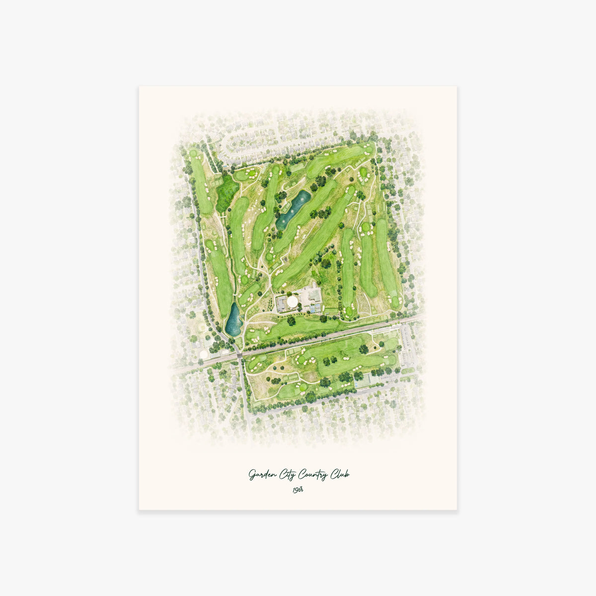 Garden City Country Club printed artwork