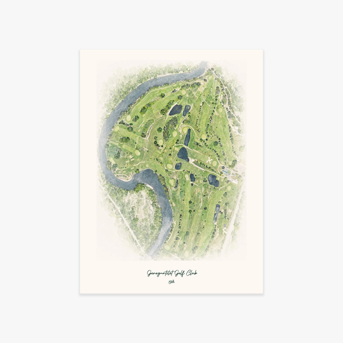 Genegantslet Golf Club printed artwork
