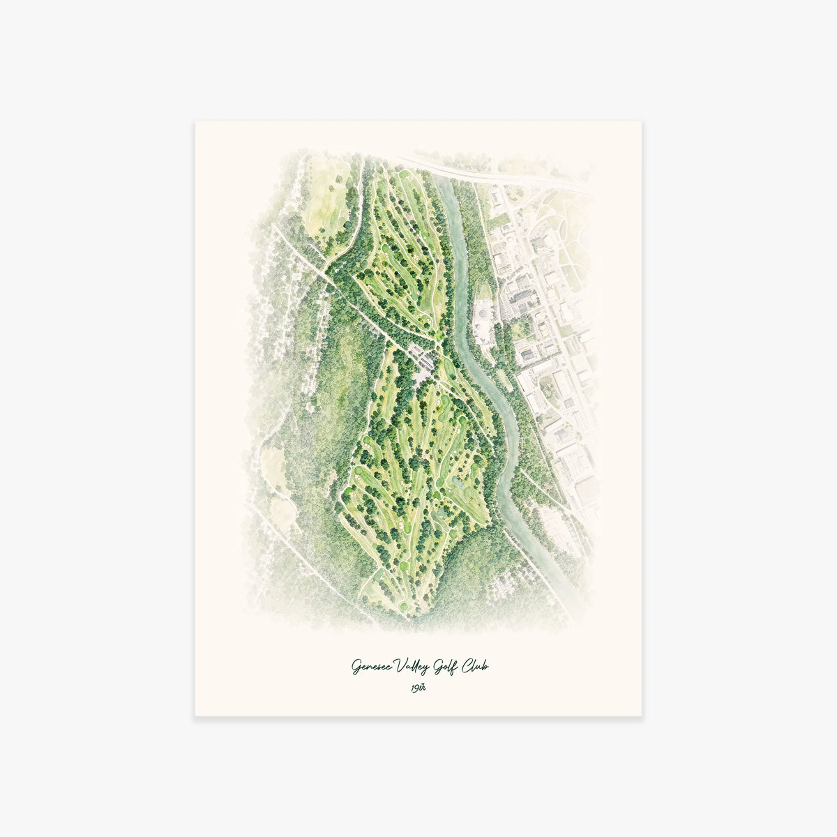 Genesee Valley Golf Club printed artwork