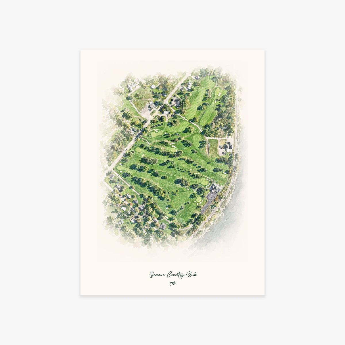 Geneva Country Club printed artwork