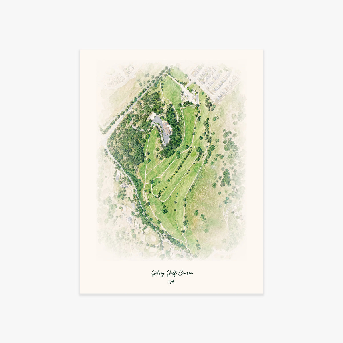 Gilroy Golf Course printed artwork