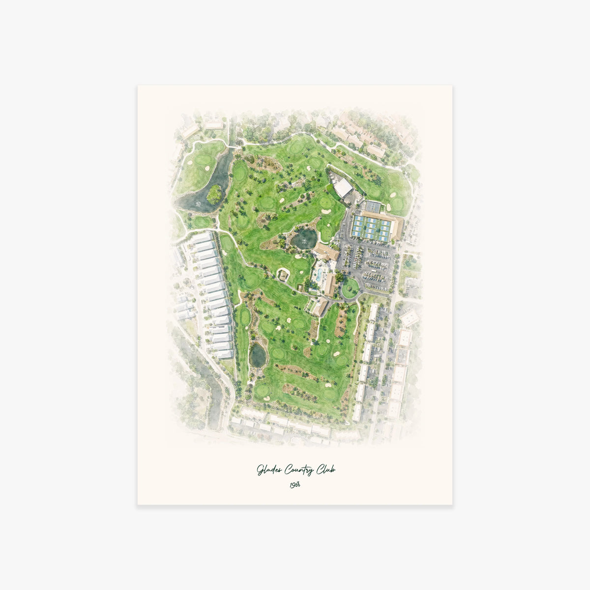 Glades Country Club printed artwork