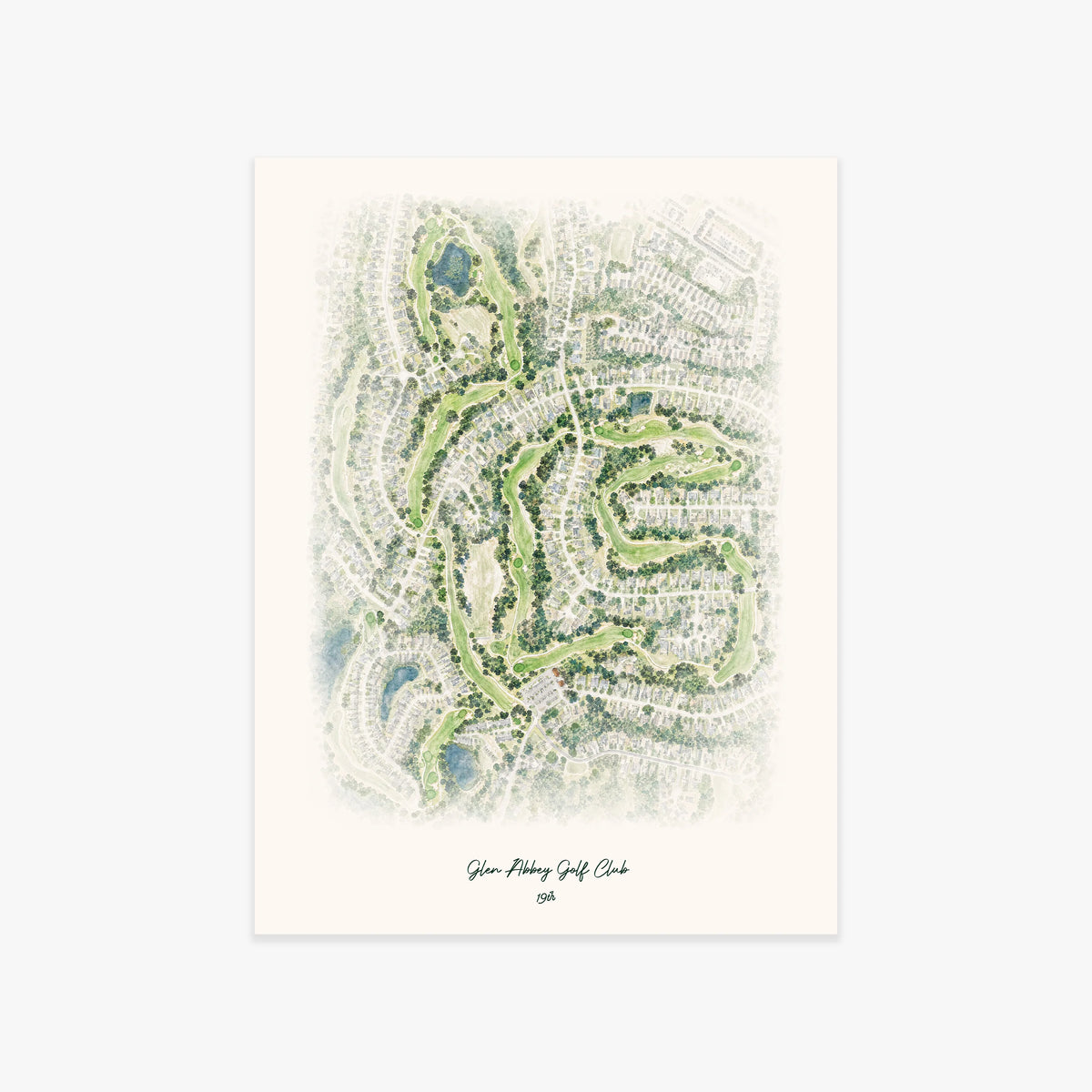 Glen Abbey Golf Club printed artwork