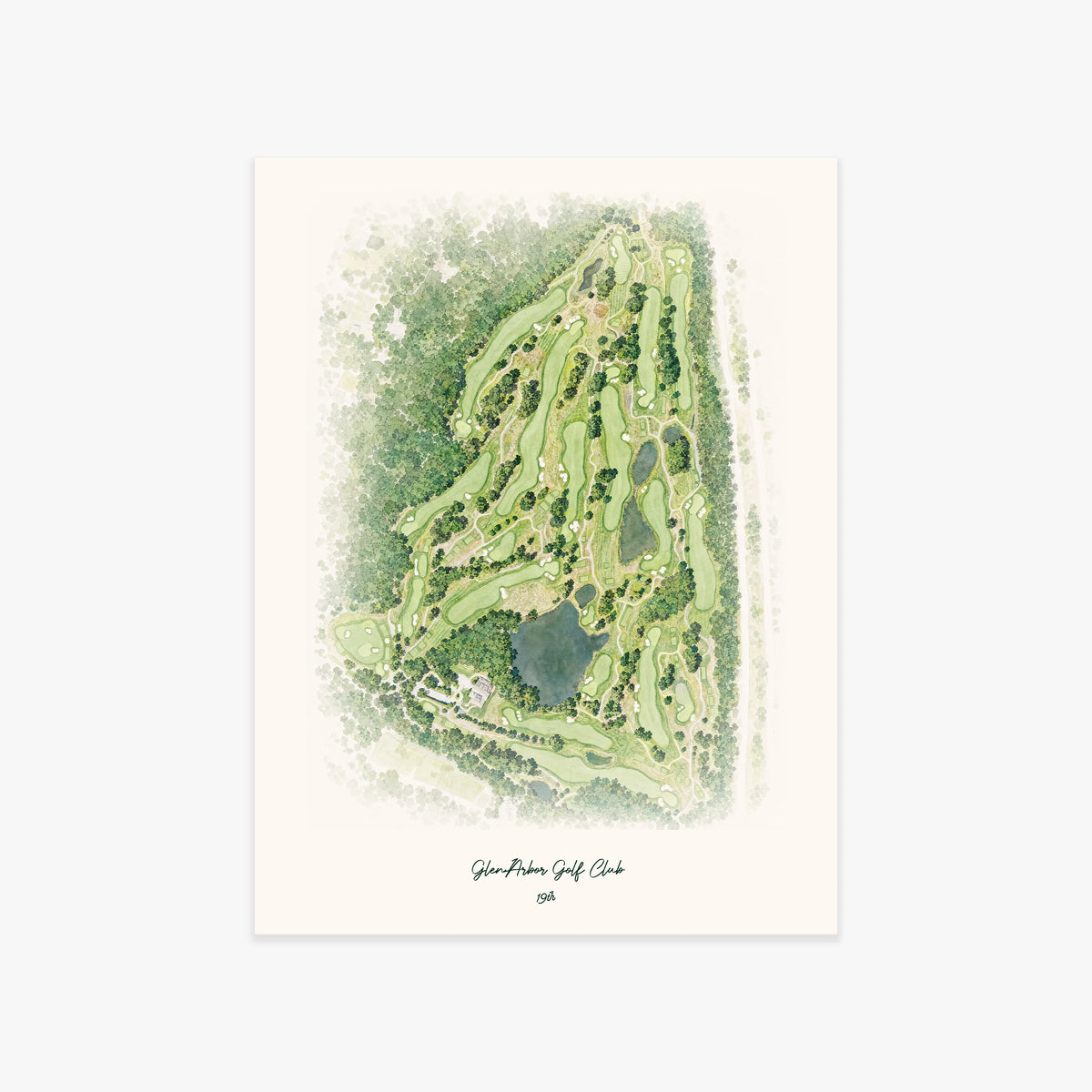 GlenArbor Golf Club printed artwork