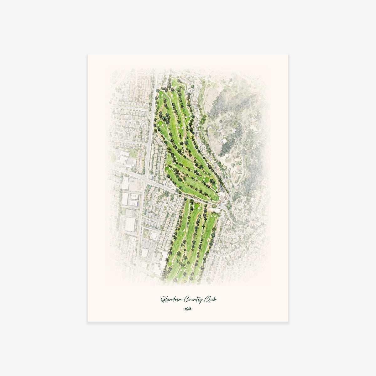 Glendora Country Club printed artwork