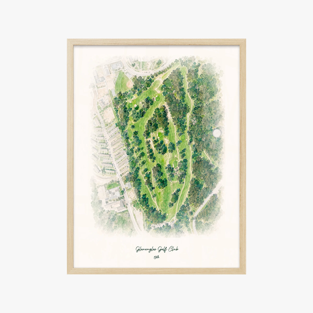 Gleneagles Golf Club wood frame