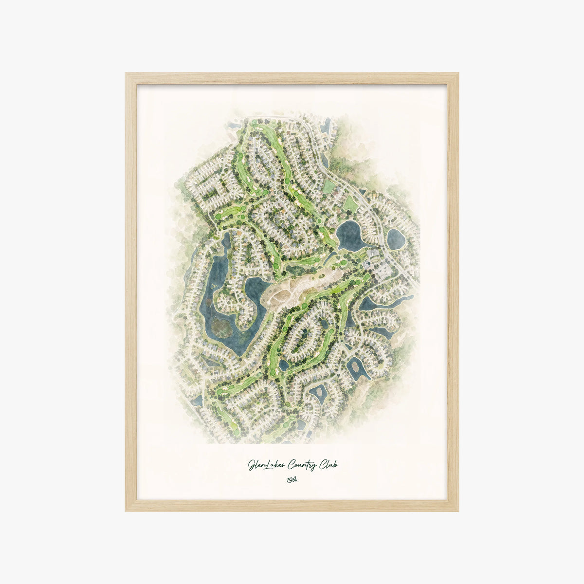 GlenLakes Country Club wood frame