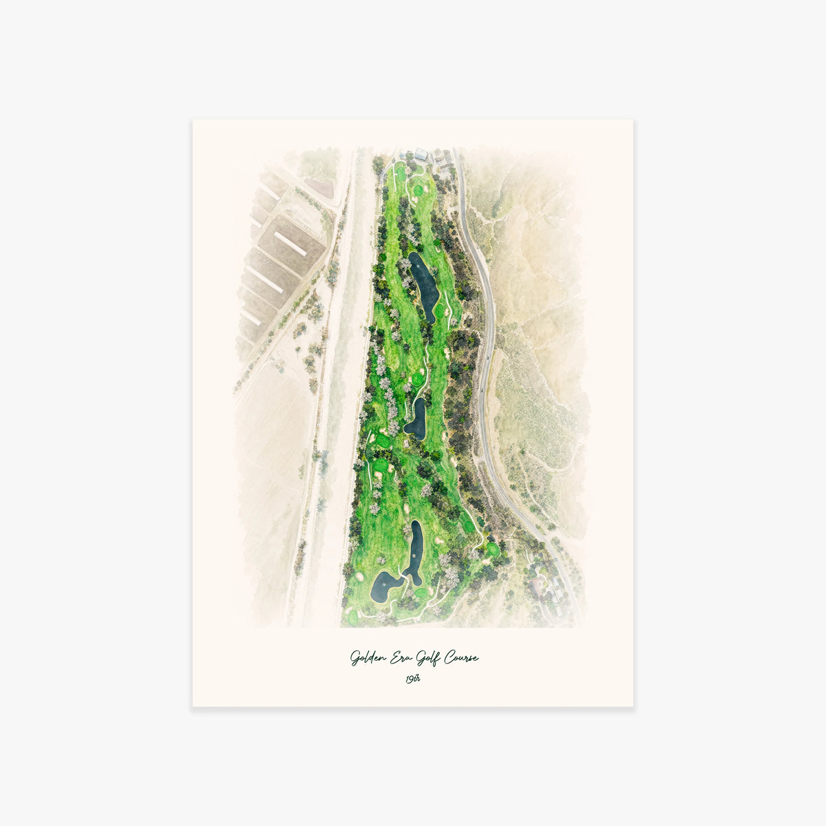 Golden Era Golf Course printed artwork