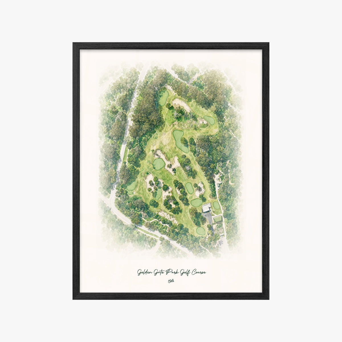 Golden Gate Park Golf Course black frame