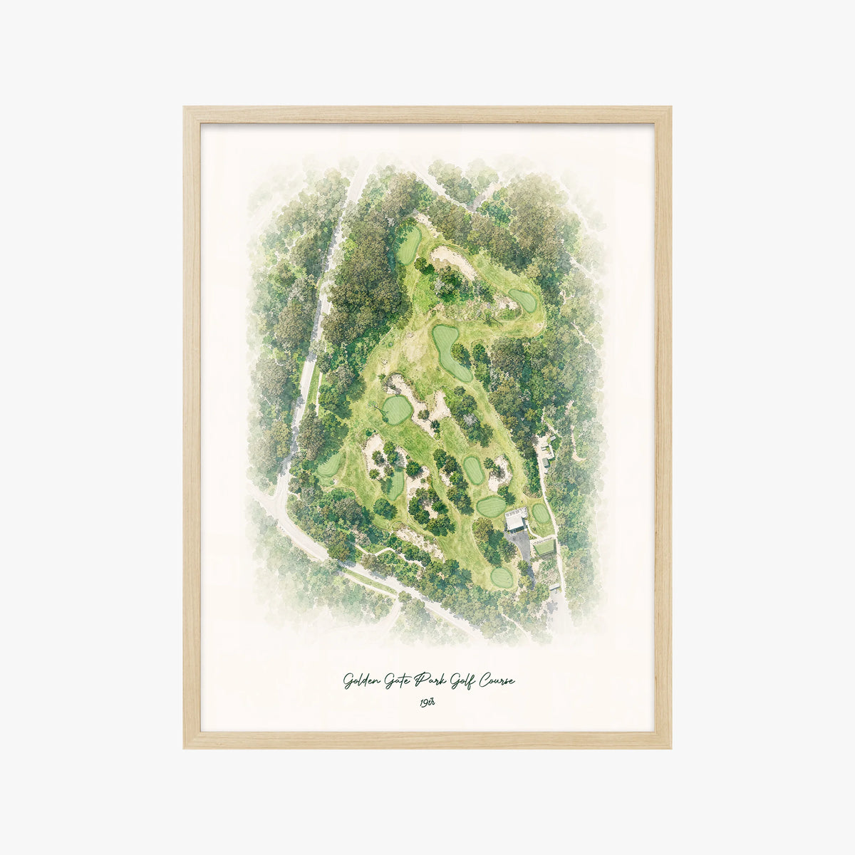Golden Gate Park Golf Course wood frame