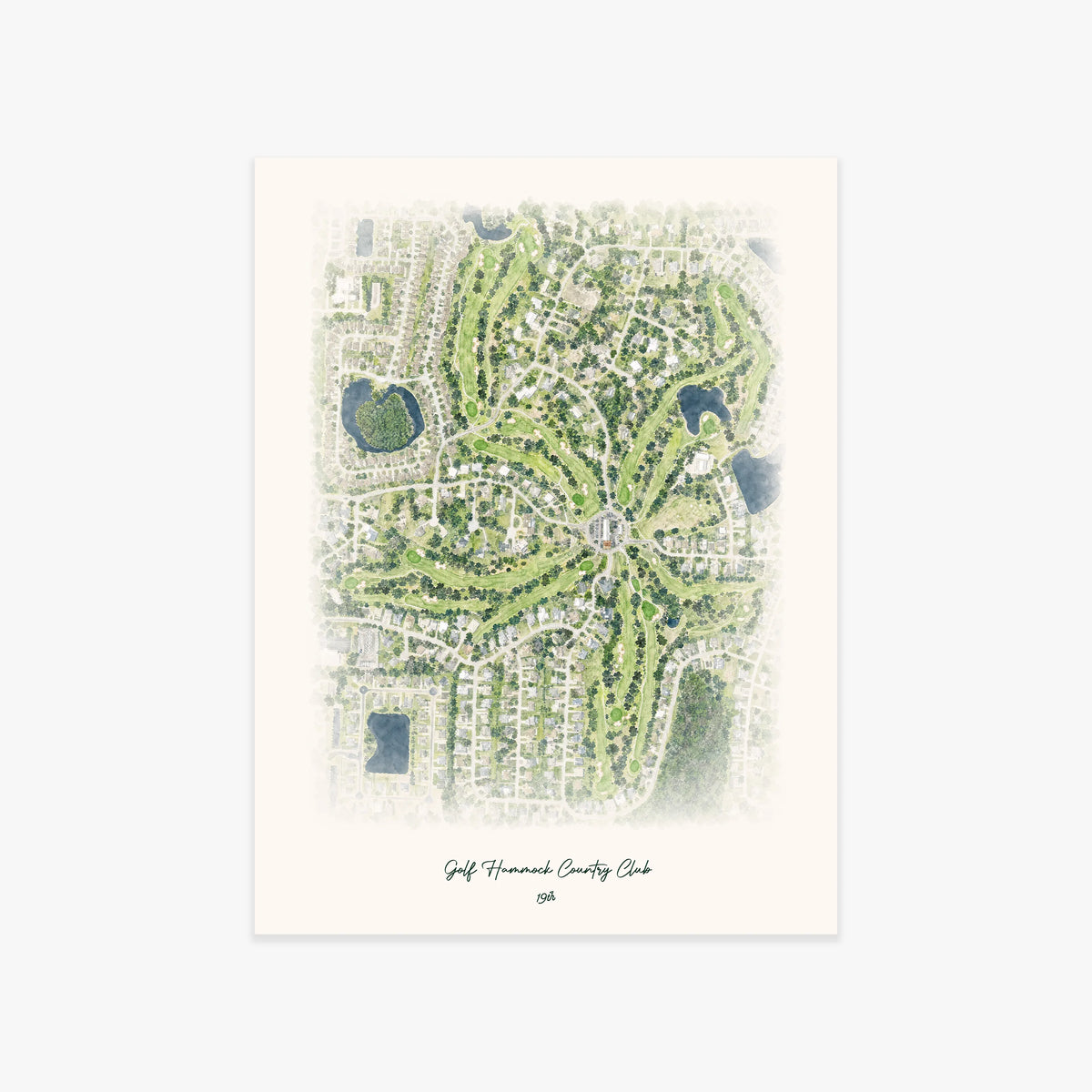 Golf Hammock Country Club printed artwork