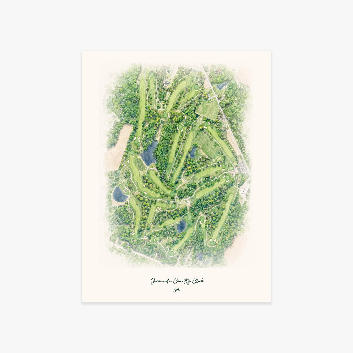 Gowanda Country Club printed artwork