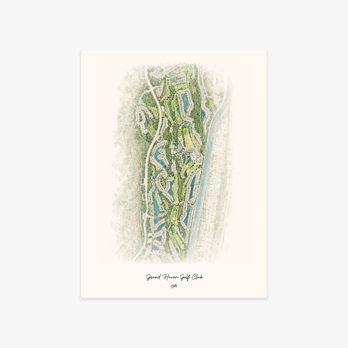 Grand Haven Golf Club printed artwork
