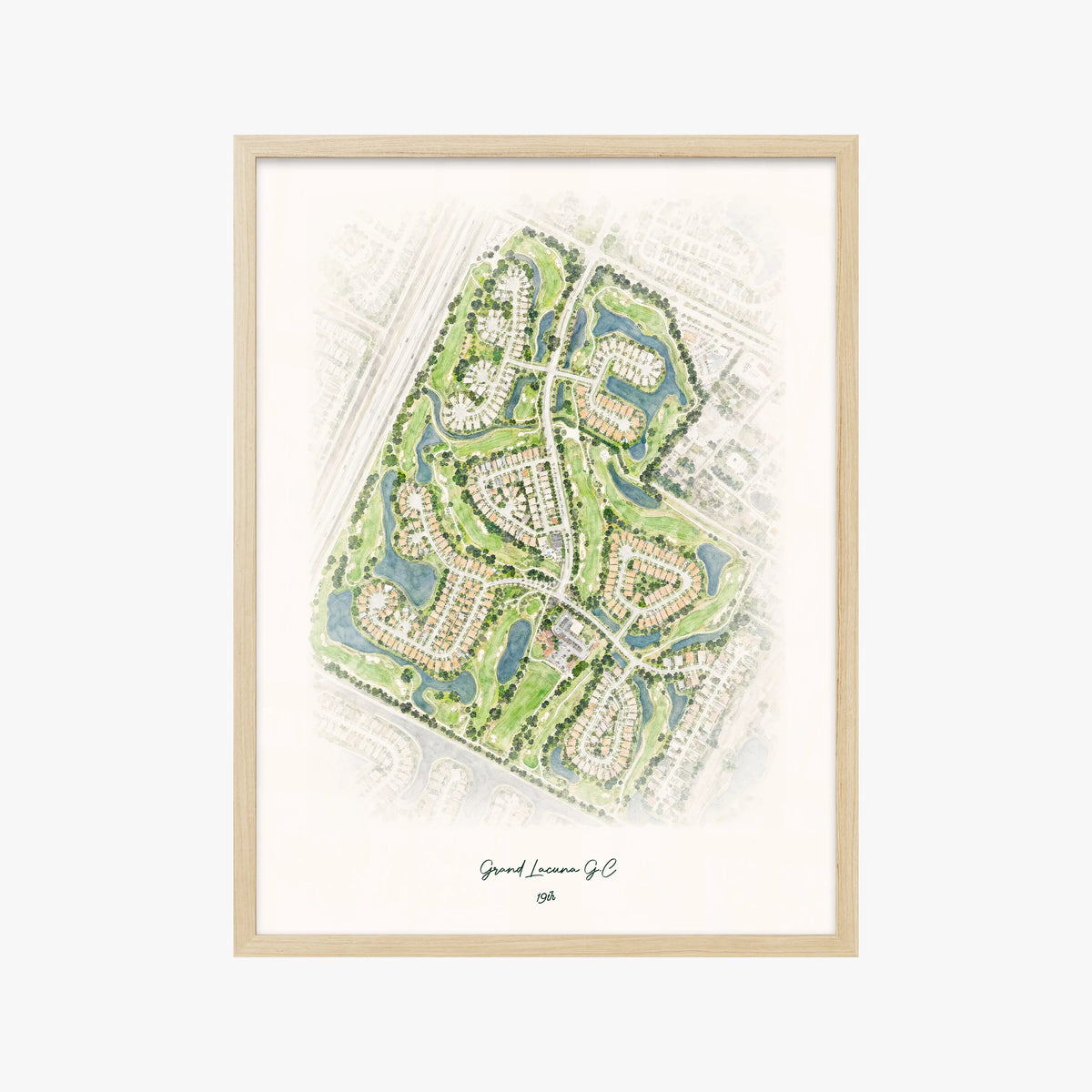 Grand Lacuna G.C wood frame