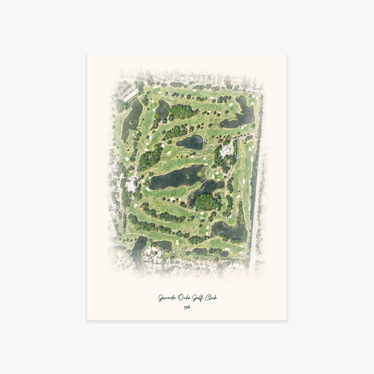 Grande Oaks Golf Club printed artwork