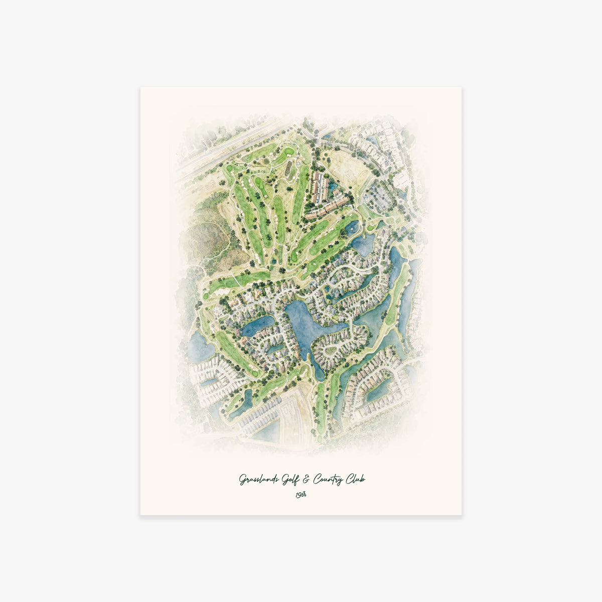 Grasslands Golf & Country Club printed artwork