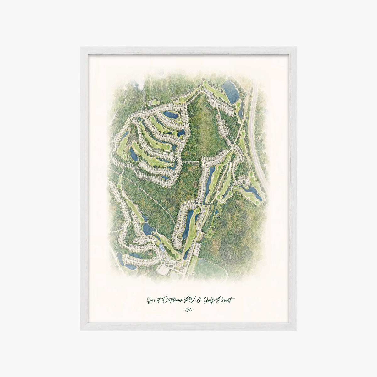 Great Outdoors RV & Golf Resort white frame