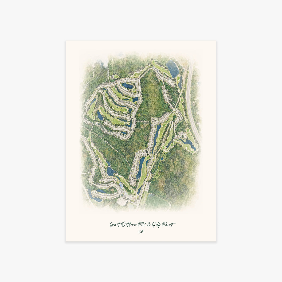 Great Outdoors RV & Golf Resort printed artwork