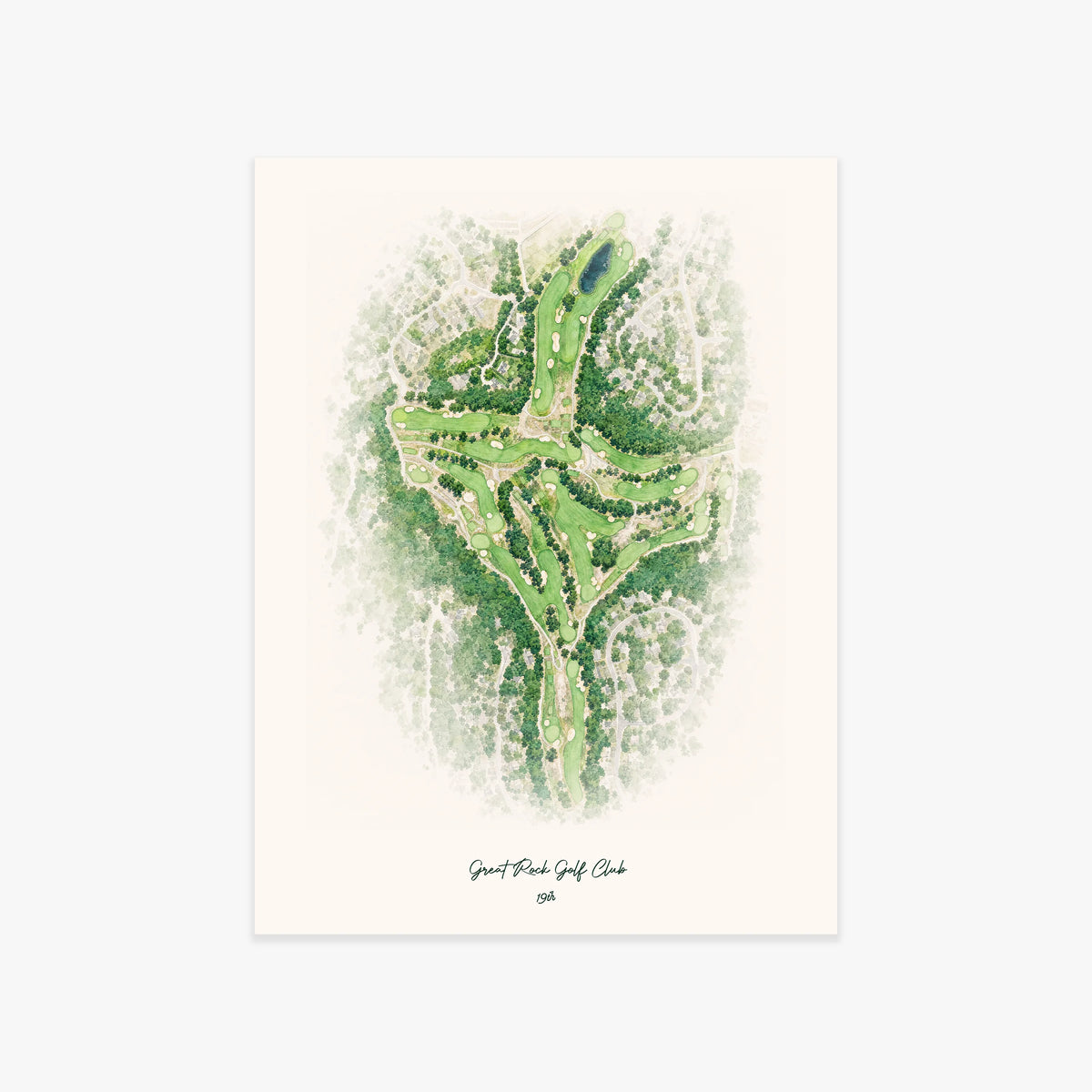 Great Rock Golf Club printed artwork