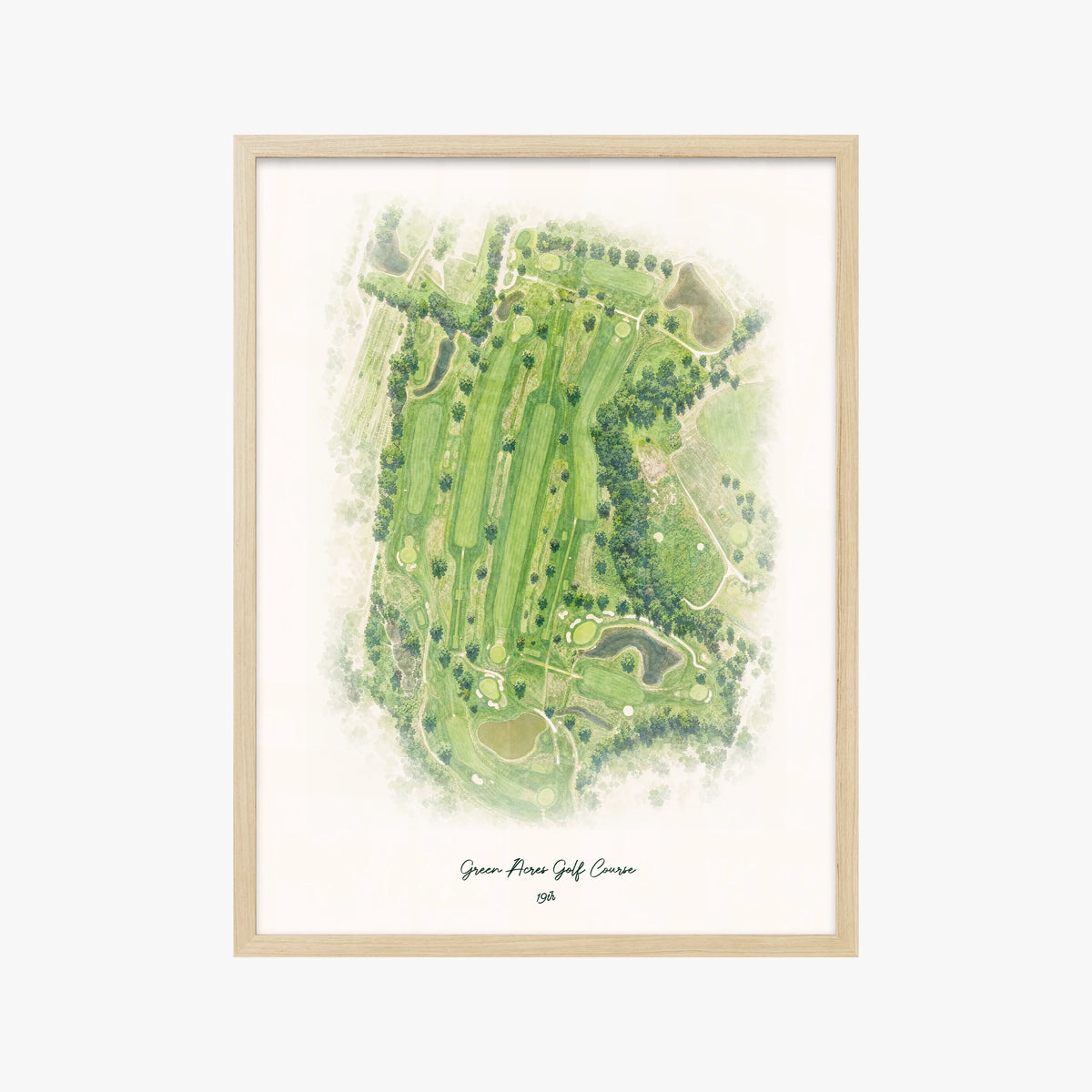 Green Acres Golf Course wood frame