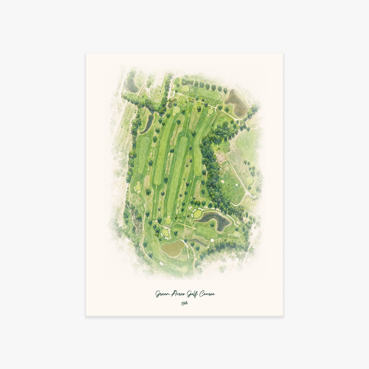 Green Acres Golf Course printed artwork