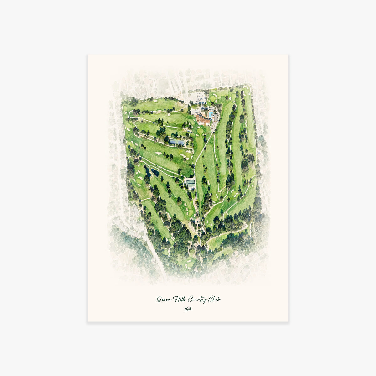 Green Hills Country Club printed artwork