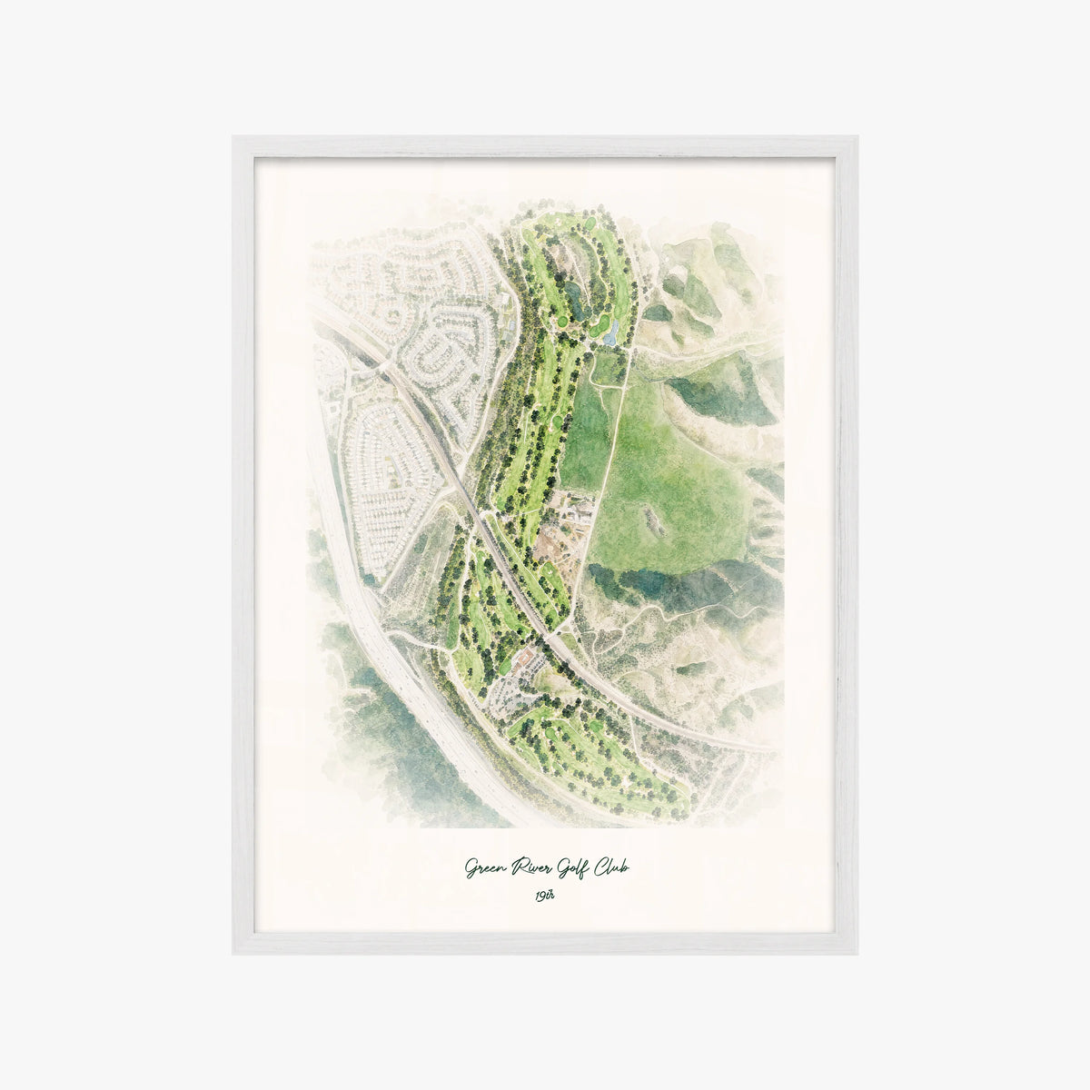 Green River Golf Club white frame