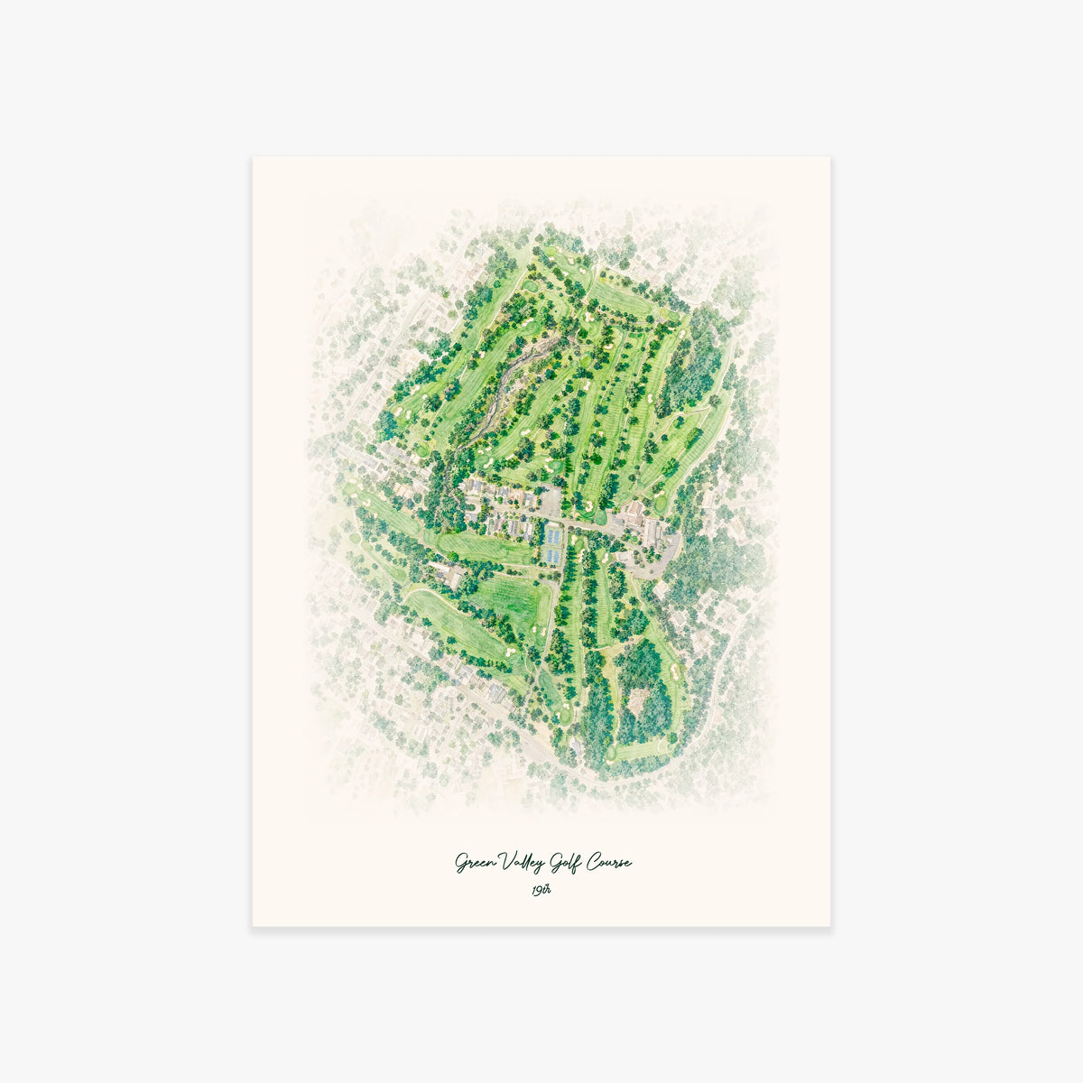 Green Valley Golf Course printed artwork
