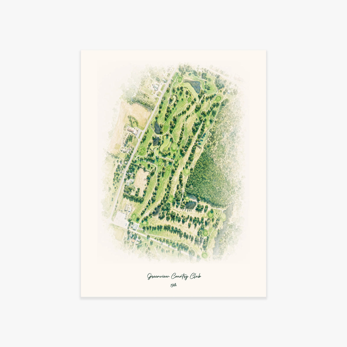Greenview Country Club printed artwork