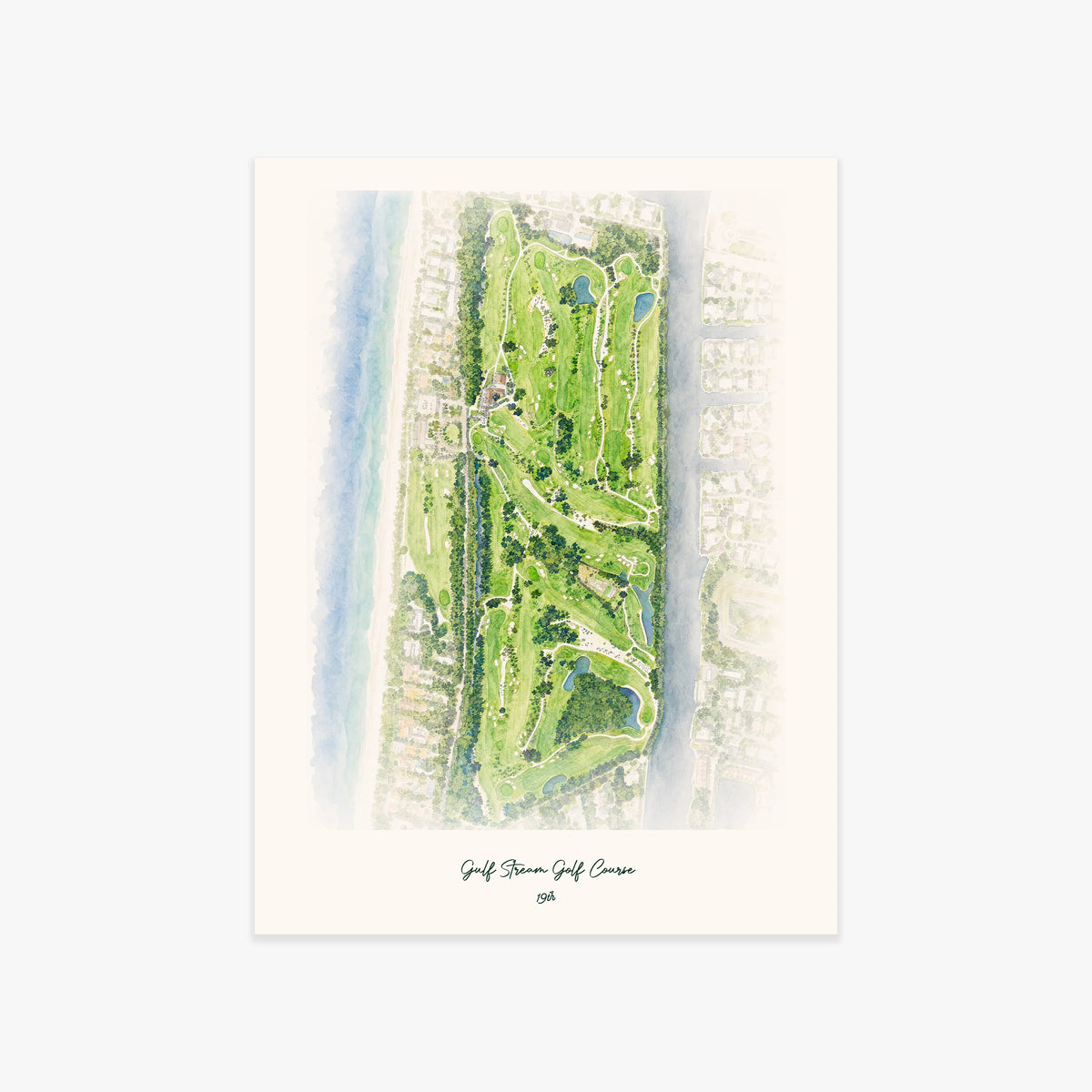Gulf Stream Golf Course printed artwork