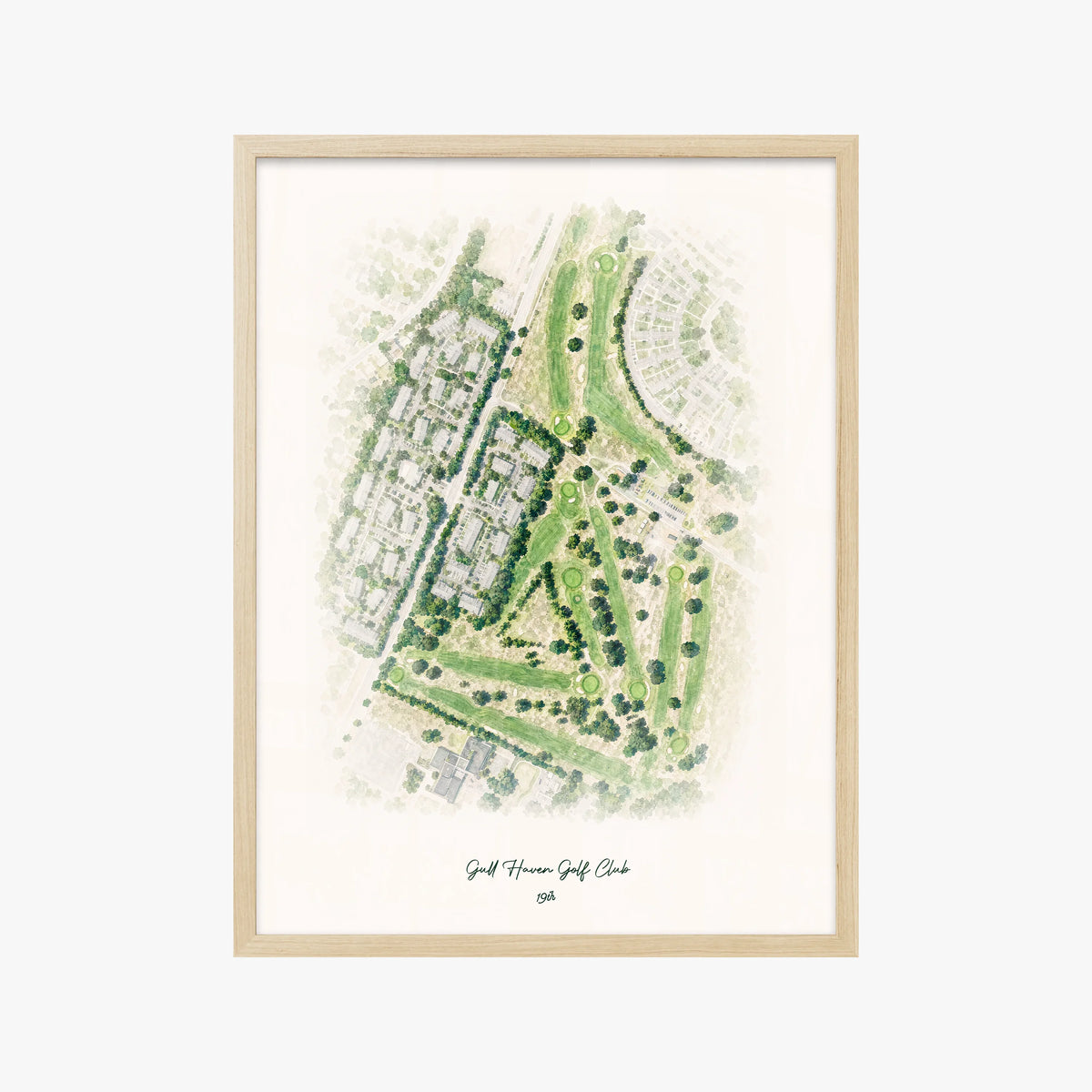 Gull Haven Golf Club wood frame