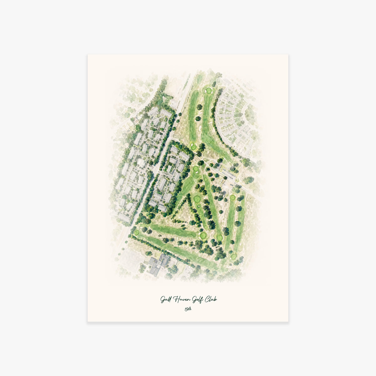 Gull Haven Golf Club printed artwork