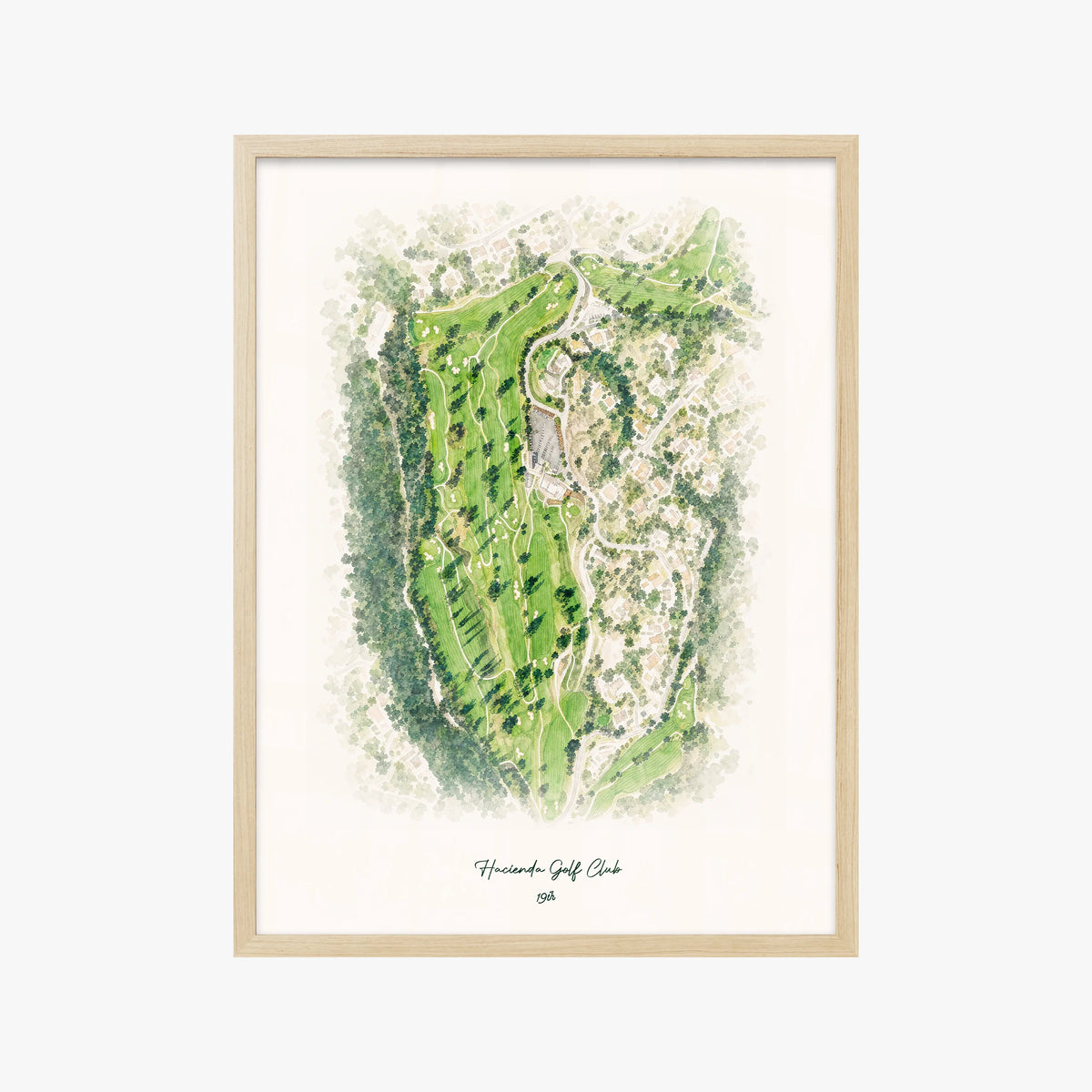 Hacienda Golf Club wood frame