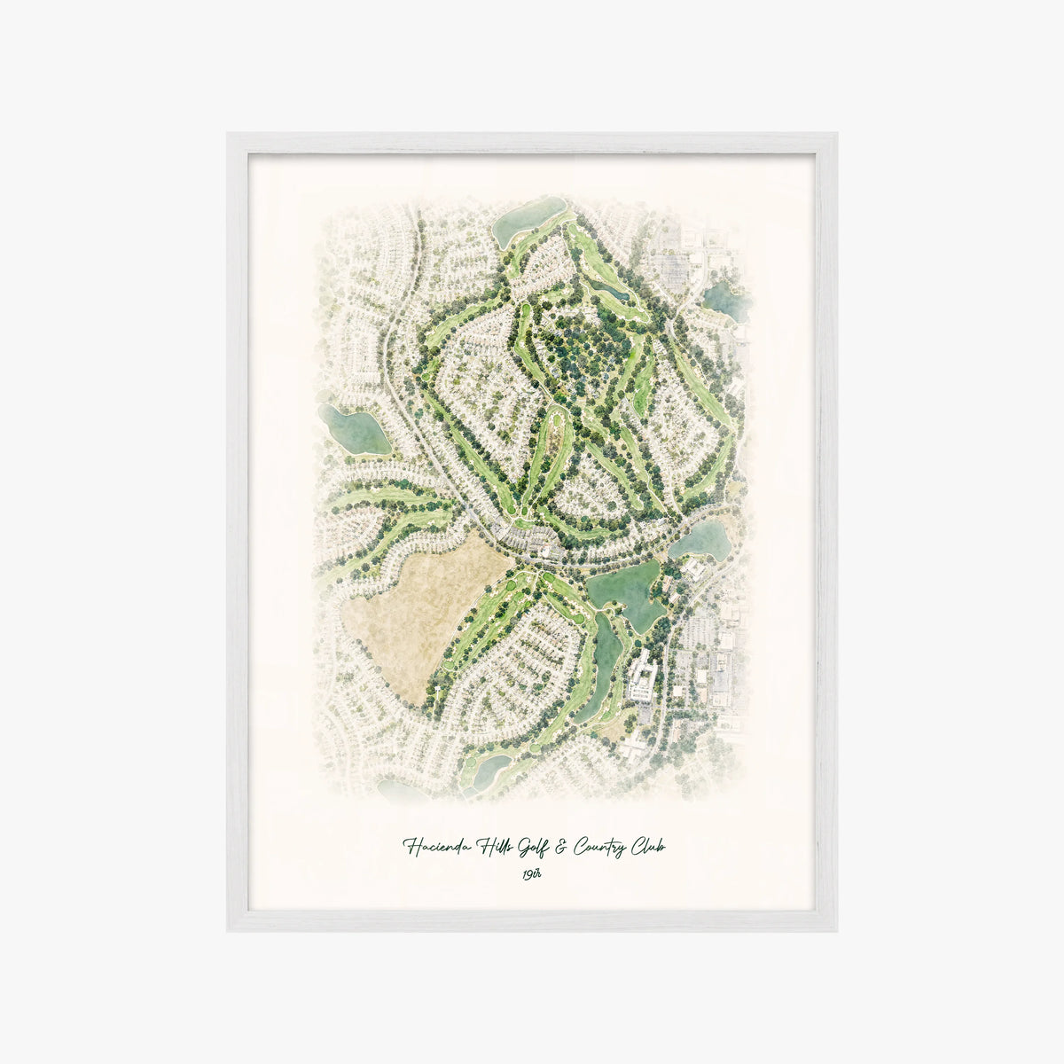 Hacienda Hills Golf & Country Club white frame