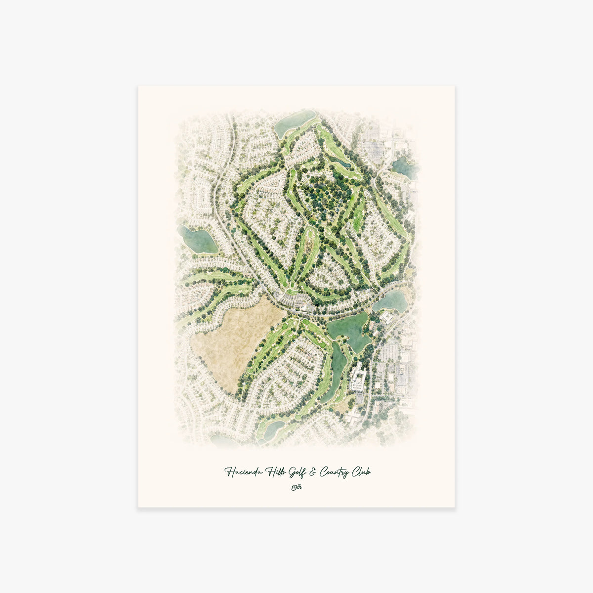 Hacienda Hills Golf & Country Club printed artwork