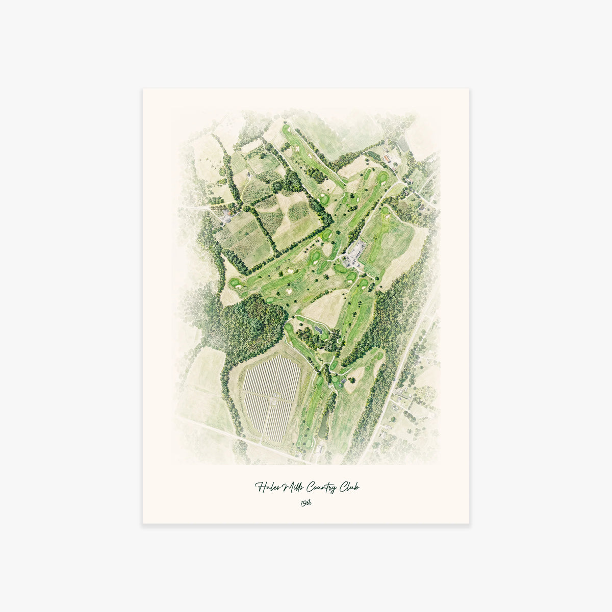 Hales Mills Country Club printed artwork