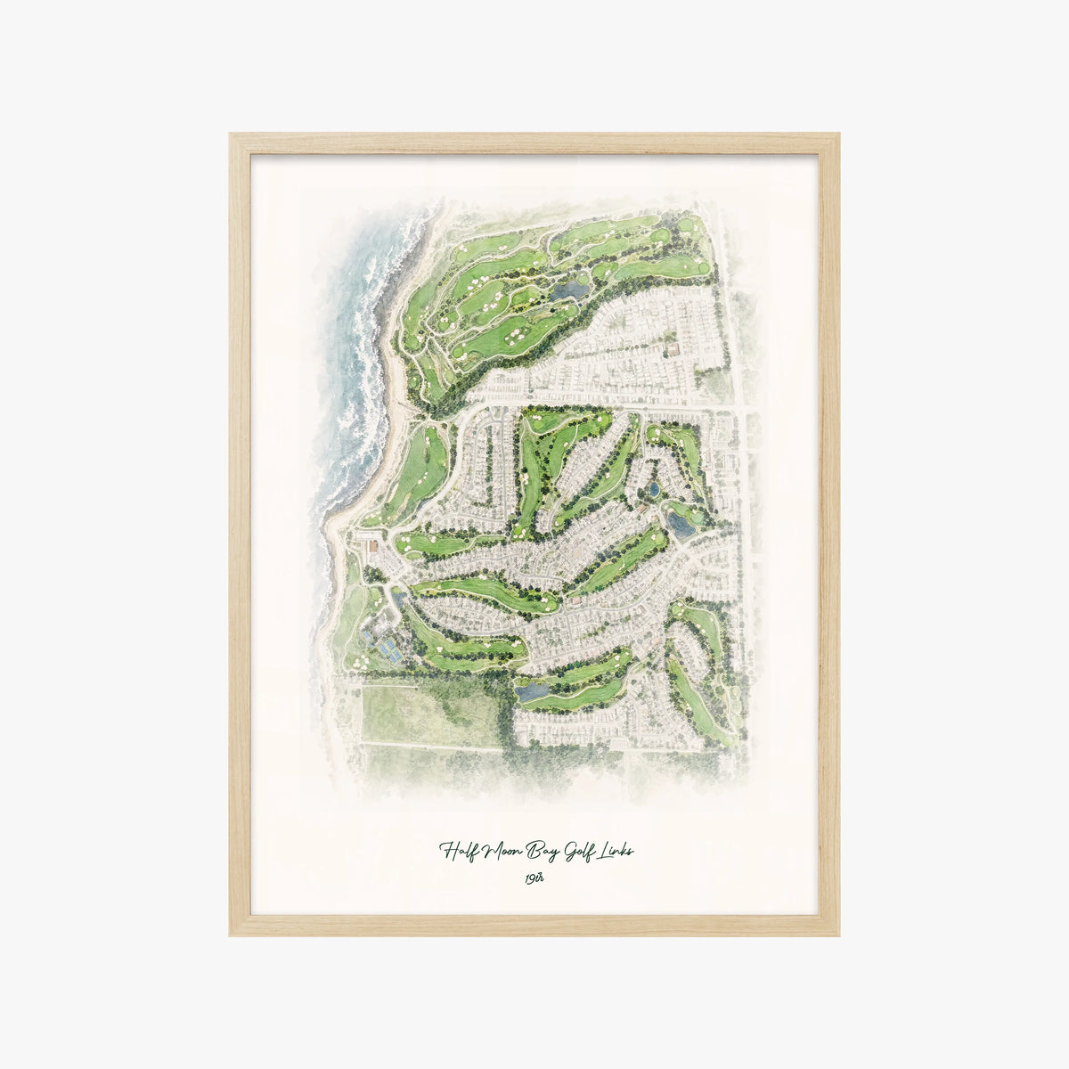 Half Moon Bay Golf Links wood frame
