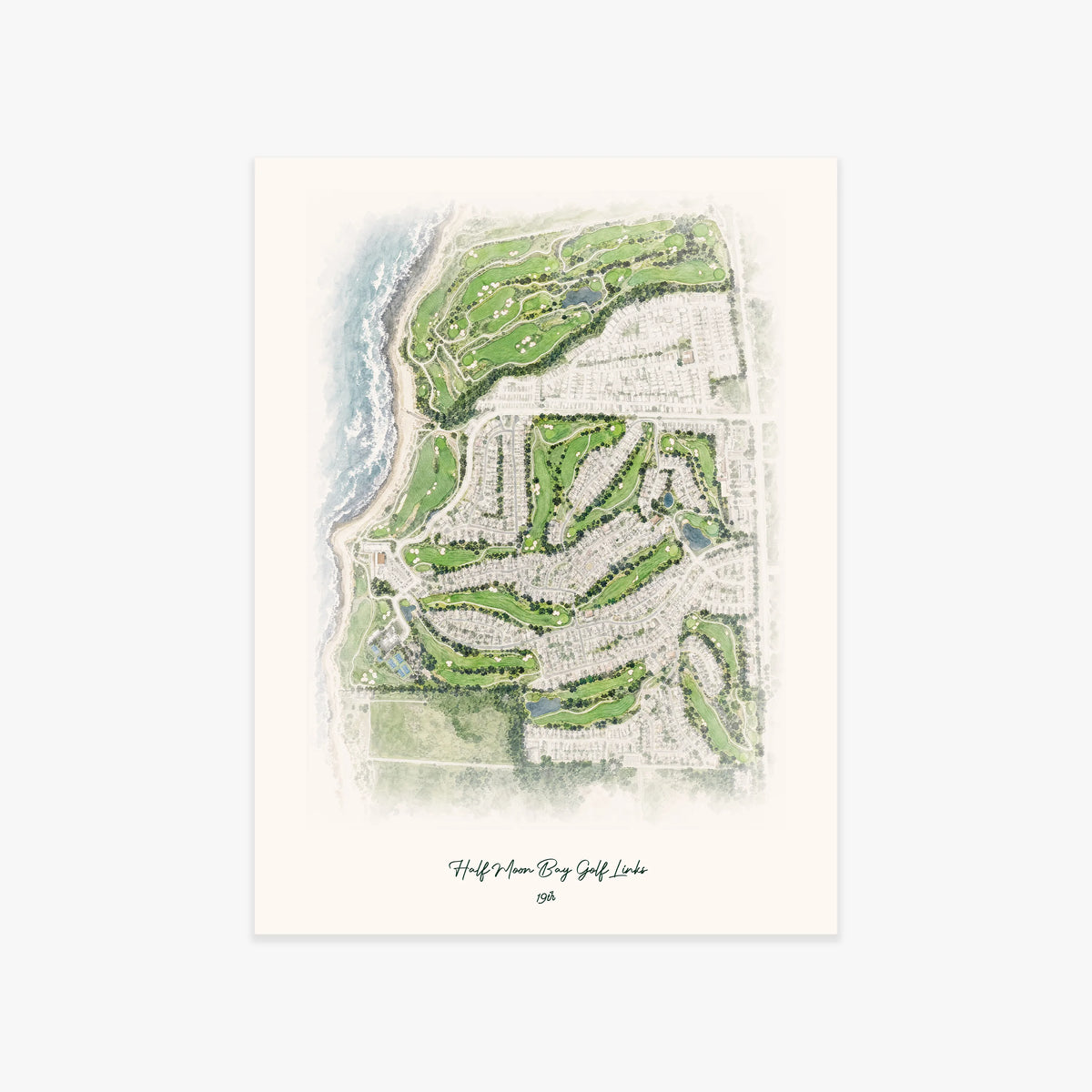 Half Moon Bay Golf Links printed artwork