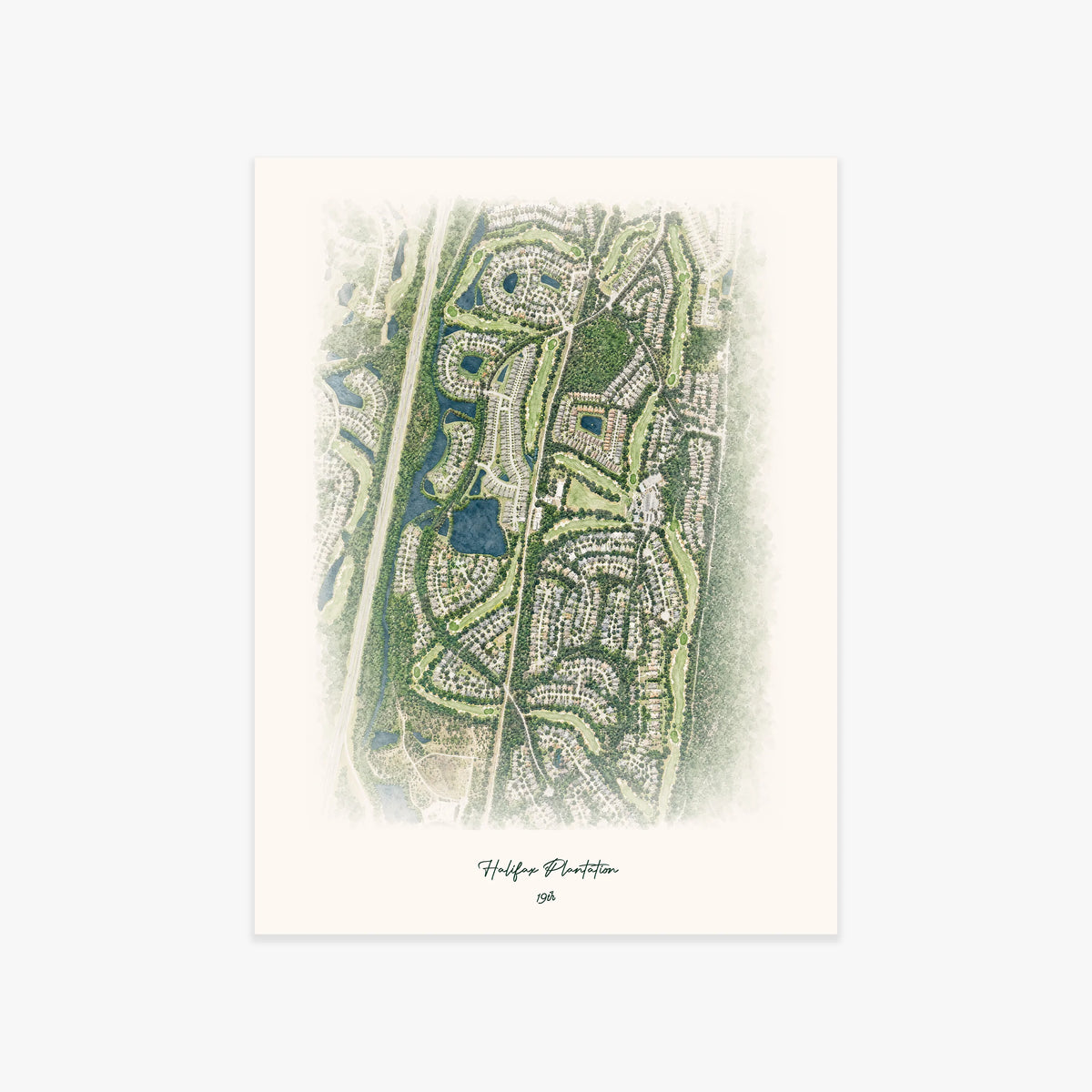 Halifax Plantation printed artwork