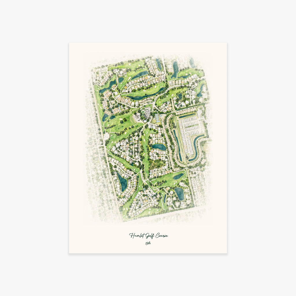 Hamlet Golf Course printed artwork