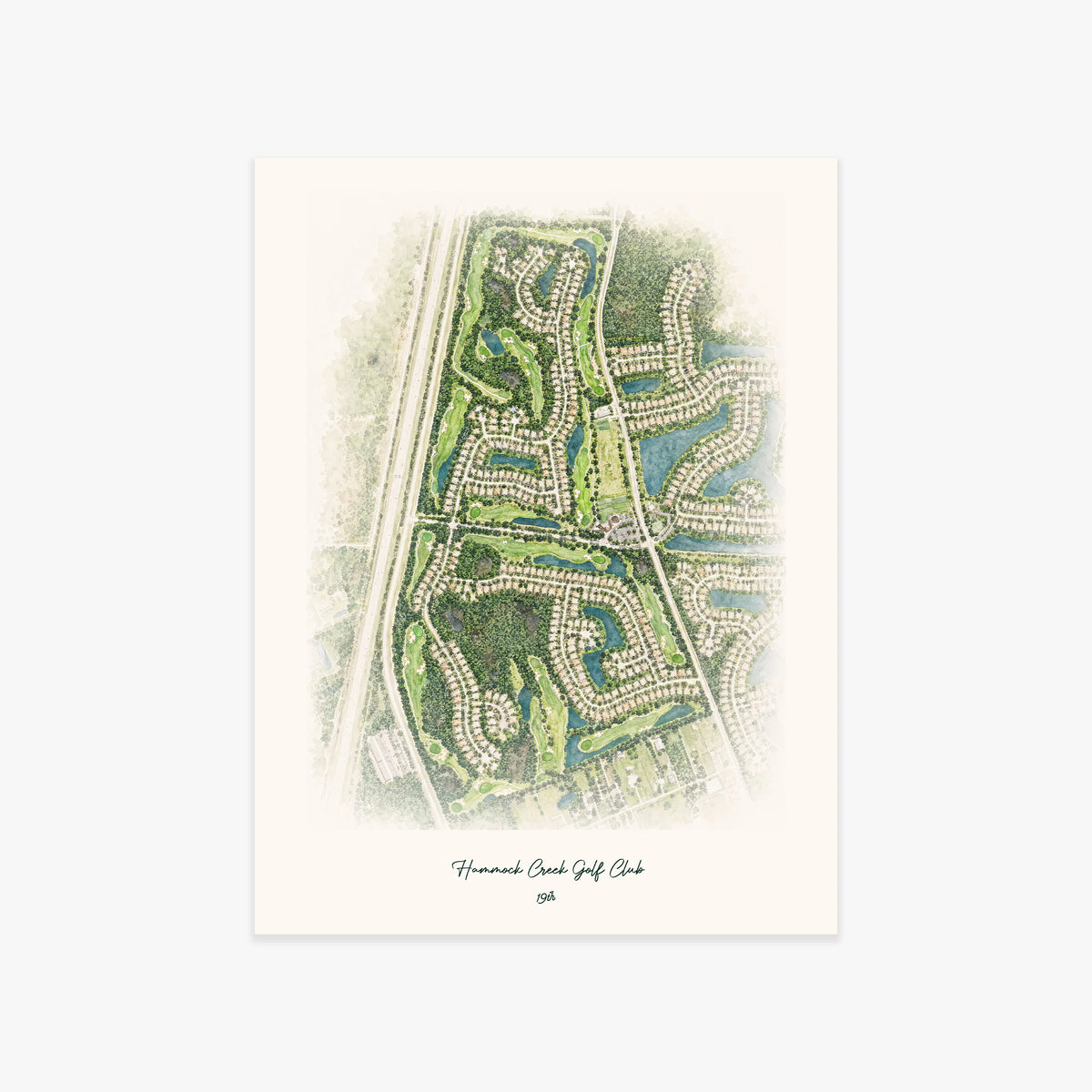 Hammock Creek Golf Club printed artwork