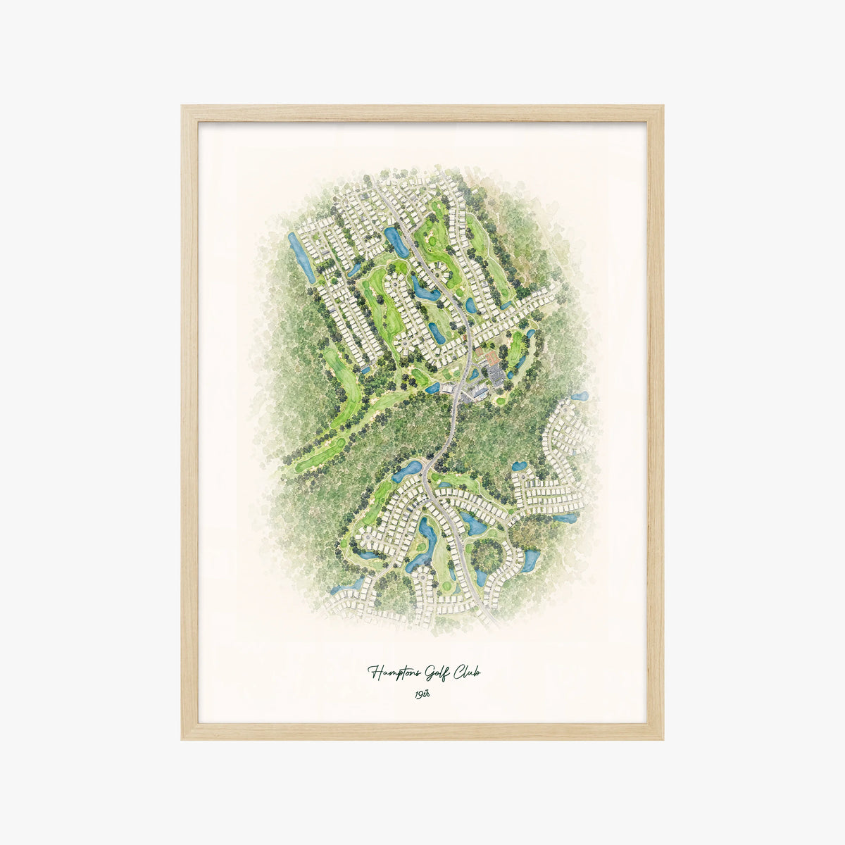 Hamptons Golf Club wood frame